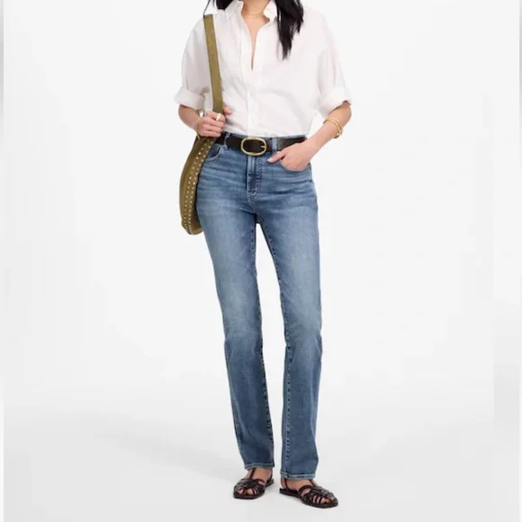 Madewell Stovepipe High Rise Straight Leg Denim Jeans Casual Normcore Preppy 26 - Picture 7 of 11